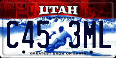 UT license plate C453ML