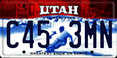 UT license plate C453MN