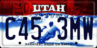 UT license plate C453MW