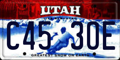 UT license plate C453OE