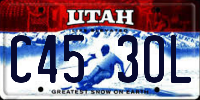 UT license plate C453OL