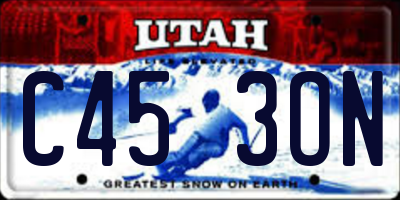 UT license plate C453ON
