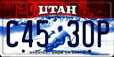 UT license plate C453OP