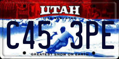UT license plate C453PE
