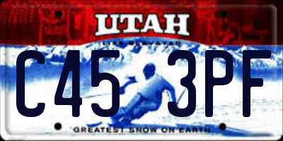 UT license plate C453PF
