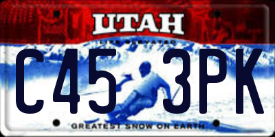 UT license plate C453PK