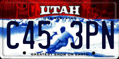 UT license plate C453PN