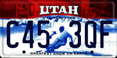 UT license plate C453QF