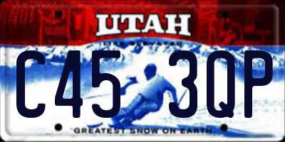 UT license plate C453QP