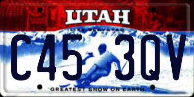 UT license plate C453QV