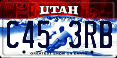UT license plate C453RB