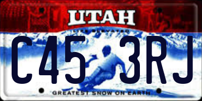 UT license plate C453RJ