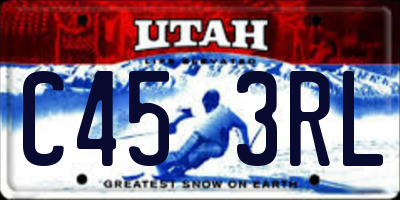 UT license plate C453RL