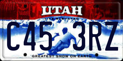 UT license plate C453RZ