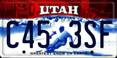 UT license plate C453SF