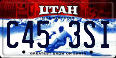 UT license plate C453SI