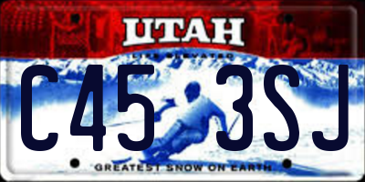 UT license plate C453SJ