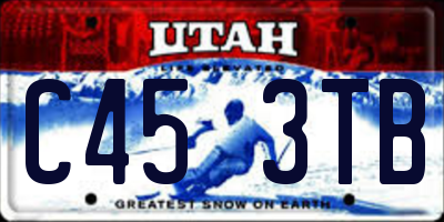 UT license plate C453TB