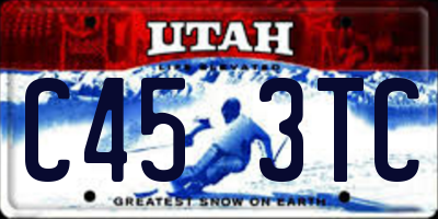 UT license plate C453TC