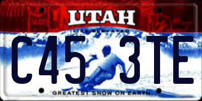 UT license plate C453TE