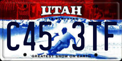 UT license plate C453TF