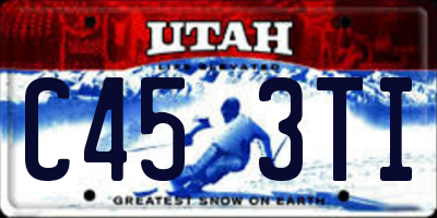 UT license plate C453TI