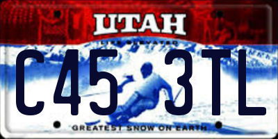 UT license plate C453TL