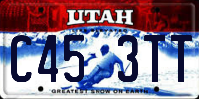 UT license plate C453TT