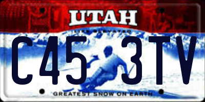 UT license plate C453TV