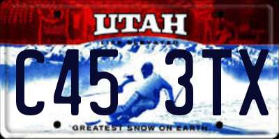 UT license plate C453TX