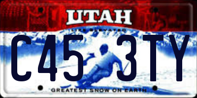 UT license plate C453TY