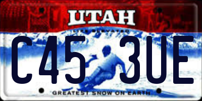 UT license plate C453UE