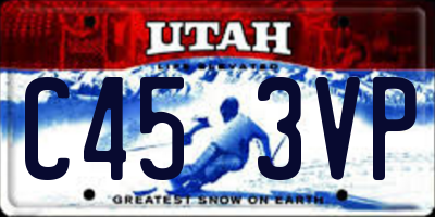 UT license plate C453VP