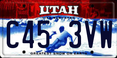 UT license plate C453VW