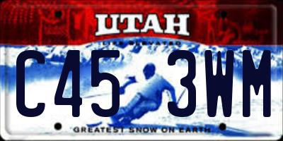 UT license plate C453WM