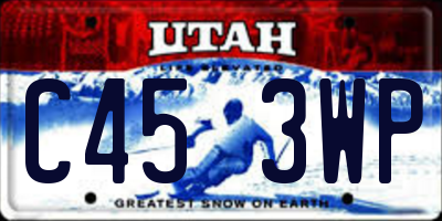 UT license plate C453WP