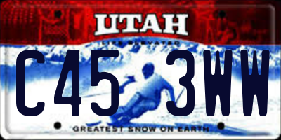 UT license plate C453WW