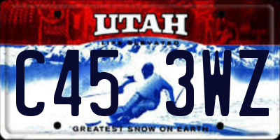 UT license plate C453WZ