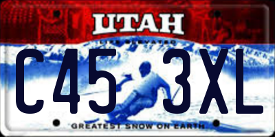UT license plate C453XL