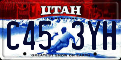 UT license plate C453YH