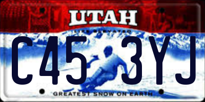 UT license plate C453YJ