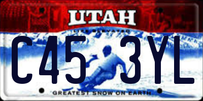 UT license plate C453YL
