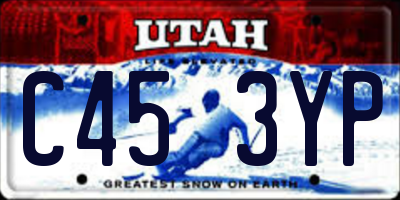 UT license plate C453YP