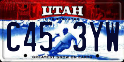 UT license plate C453YW
