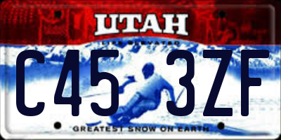 UT license plate C453ZF