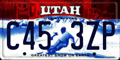 UT license plate C453ZP