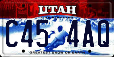 UT license plate C454AQ