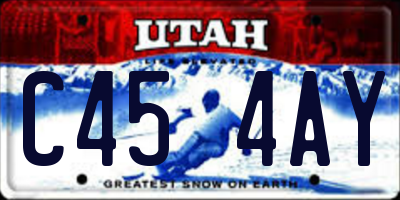 UT license plate C454AY