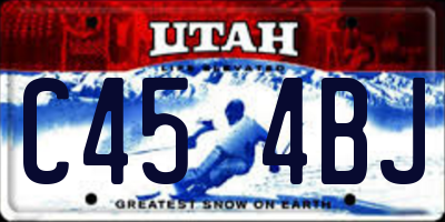 UT license plate C454BJ