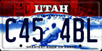 UT license plate C454BL
